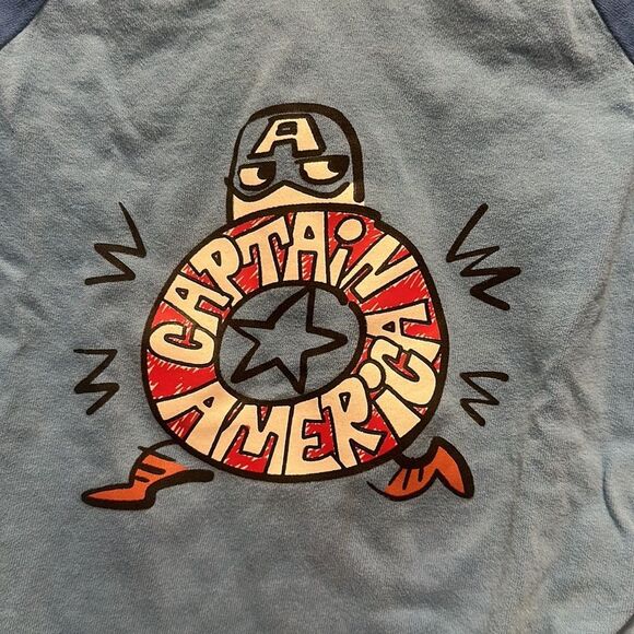 Hanna Andersson Marvel Captain America‎ LS Tee Sz 85cm 2T - Picture 2 of 4